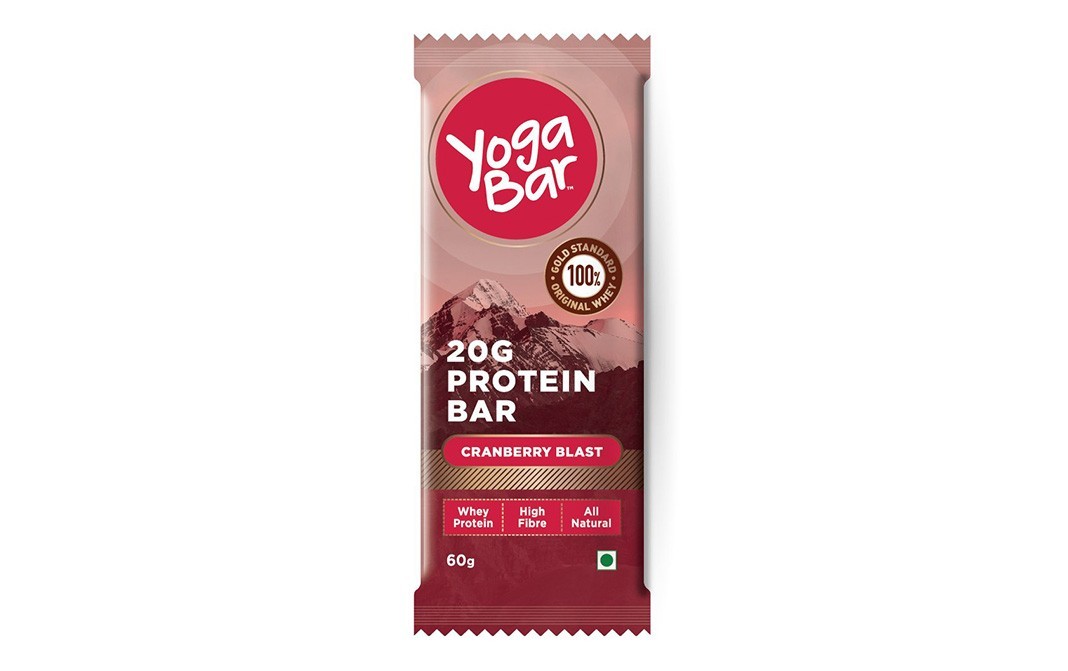 Yoga Bar 20G Protein Bar, Cranberry Blast   Pack  60 grams